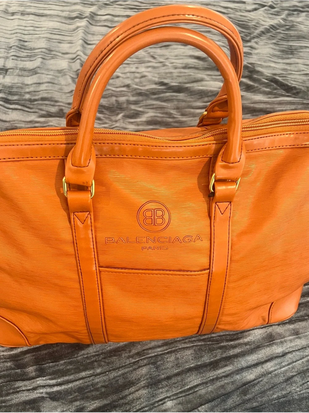 Balenciaga Men's Brown Leather Travel Tote
